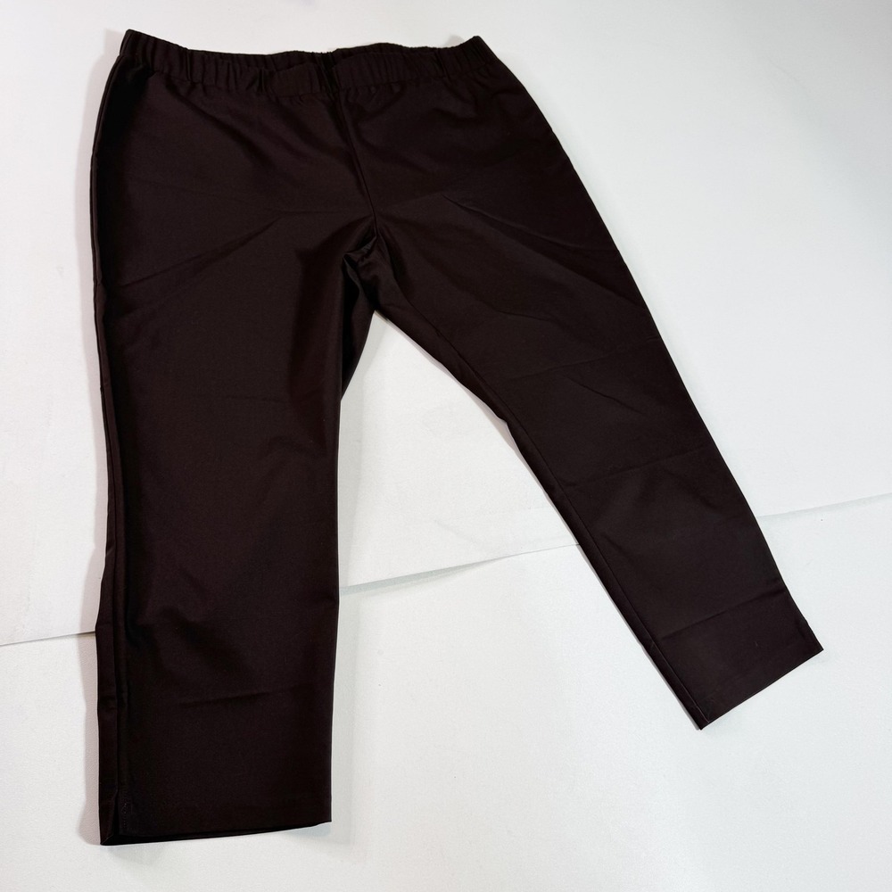 Very vollbracht Pants Womens 2XL Black Stretch Pull On Cropped Capri MV70081